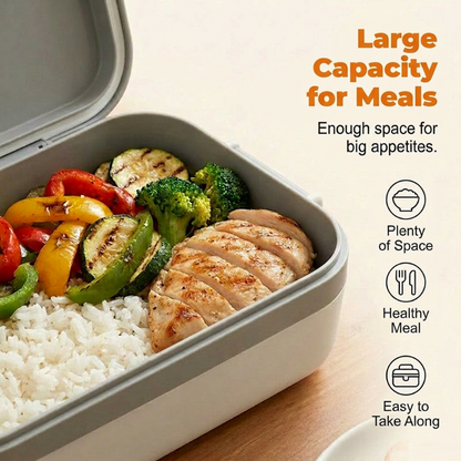 🍱 LIMITED-TIME 49% OFF! ✨ Portable Electric Lunch Box – Self-Heating, 7200mAh, 304 Stainless Steel 🔋