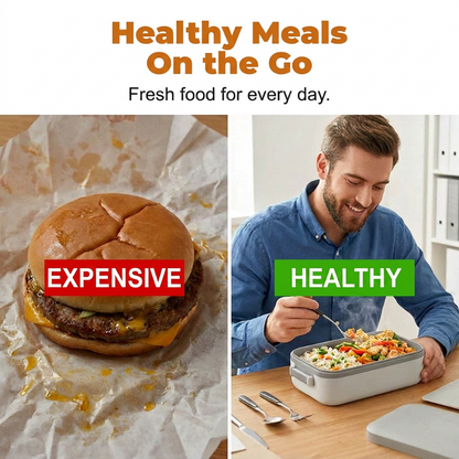 🍱 LIMITED-TIME 49% OFF! ✨ Portable Electric Lunch Box – Self-Heating, 7200mAh, 304 Stainless Steel 🔋