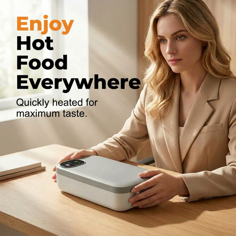 🍱 LIMITED-TIME 49% OFF! ✨ Portable Electric Lunch Box – Self-Heating, 7200mAh, 304 Stainless Steel 🔋