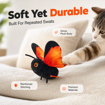 🦋 50% OFF! 🐱 Smart Sensing Flapping Butterfly Toy – Interactive Motion-Activated Cat Toy ✨