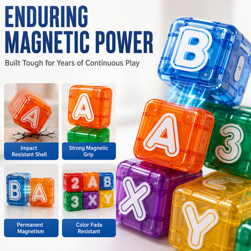 ⏰Magnetic Alphabet Number Cubes for Children