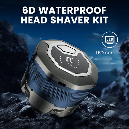 6D Waterproof Head Shaver Kit for Bald Men