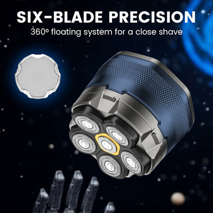6D Waterproof Head Shaver Kit for Bald Men