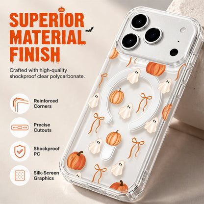 🎃Halloween Candy Ghost Phone Case – Cute Pumpkin & Ghost Design, Shockproof Magnetic Case