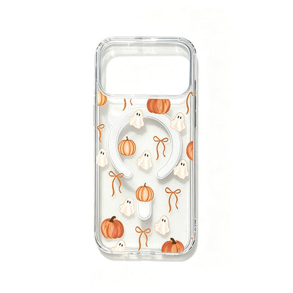 🎃Halloween Candy Ghost Phone Case – Cute Pumpkin & Ghost Design, Shockproof Magnetic Case