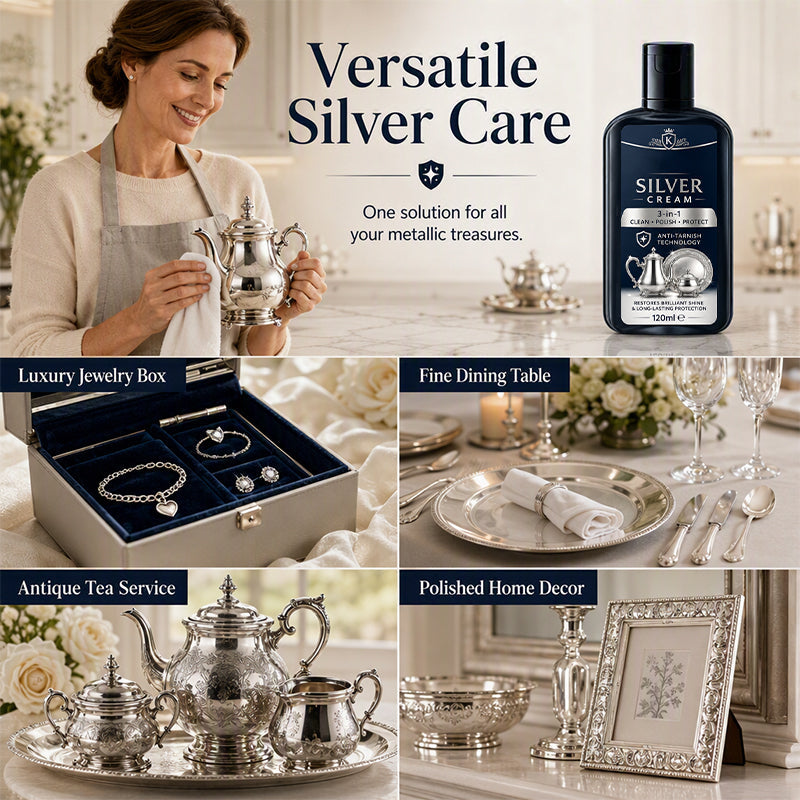 ✨ Silver Polish Cream – Anti-Tarnish Cleaner & Shine Restorer
