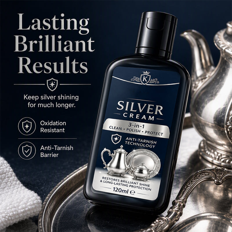 ✨ Silver Polish Cream – Anti-Tarnish Cleaner & Shine Restorer