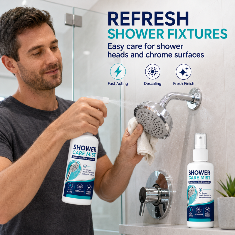 🚿✨ Fast-Acting Shower Limescale Remover Spray – Remove Stubborn Limescale & Water Stains in Minutes 🫧