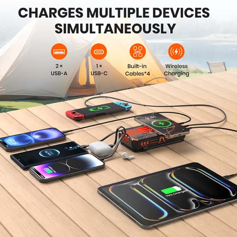 🔋 Half-Price Deal! ☀️ 20,000mAh Solar Power Bank - Features Wireless Charging And LED Flashlight