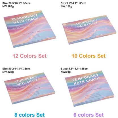 🌈 Temporary Hair Chalk Set for Girls – Washable Color Sticks for Fun DIY Hair Styling