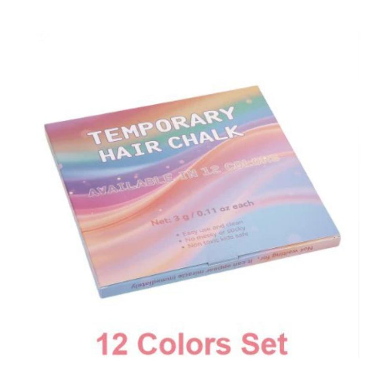 🌈 Temporary Hair Chalk Set for Girls – Washable Color Sticks for Fun DIY Hair Styling