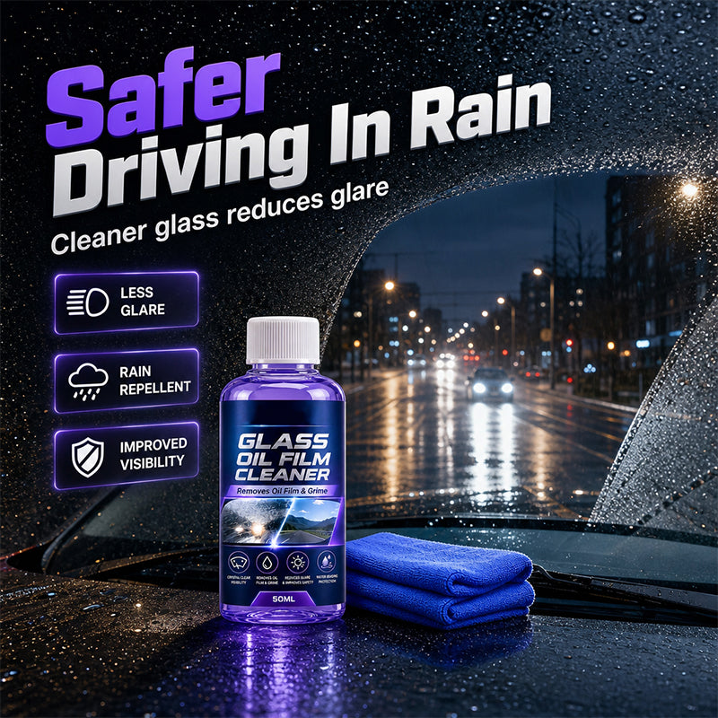 🔥 Limited-Time Offer – Car Glass Oil Film Cleaner . Removes oil film, grime, and stains from windshields and car windows, restoring crystal-clear visibility.