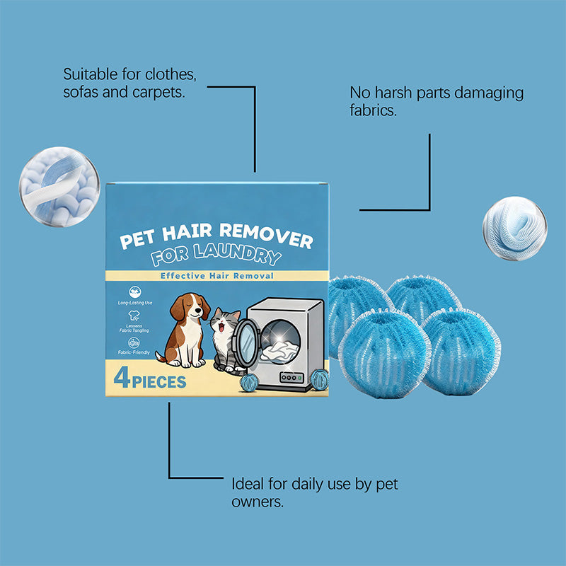 🐾 Reusable Pet Hair Laundry Balls – Catch Fur Without Snagging Clothes