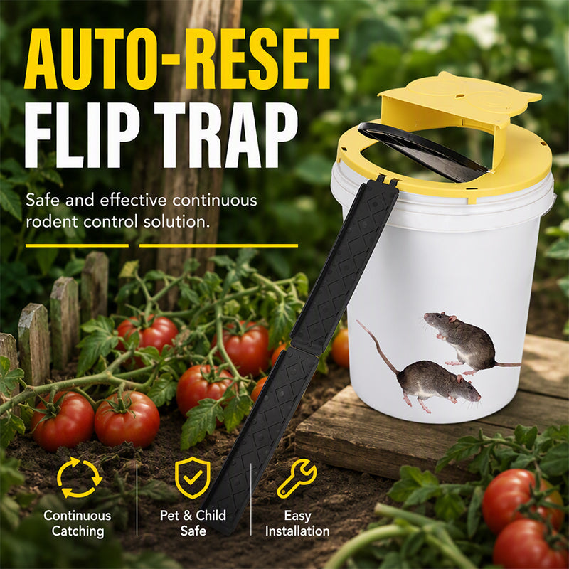 🐭 Automatic Reset Flip-Lid Mouse Trap – Reusable Hands-Free Rodent Catcher