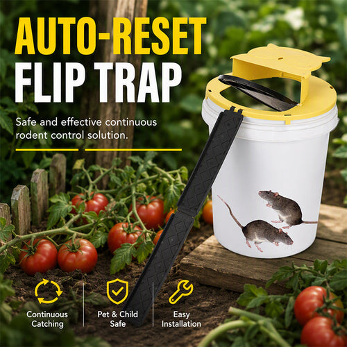 🐭 Automatic Reset Flip-Lid Mouse Trap – Reusable Hands-Free Rodent Catcher
