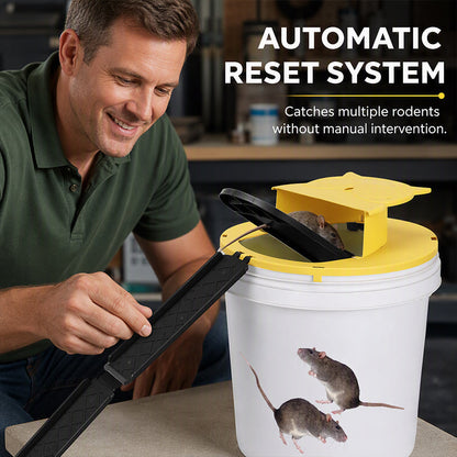 🐭 Automatic Reset Flip-Lid Mouse Trap – Reusable Hands-Free Rodent Catcher