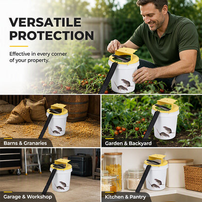 🐭 Automatic Reset Flip-Lid Mouse Trap – Reusable Hands-Free Rodent Catcher