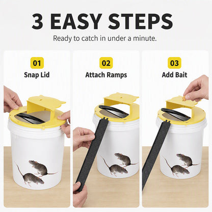 🐭 Automatic Reset Flip-Lid Mouse Trap – Reusable Hands-Free Rodent Catcher