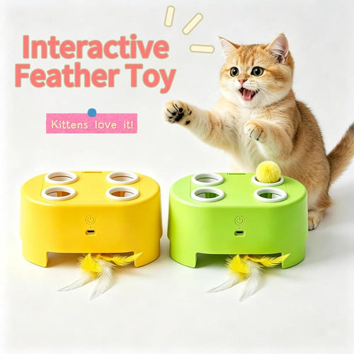 ⏳Time-Limited Special⏰ ✨ Interactive Whack-a-Mole Cat Toy – Multi-Mode, Quiet, Rechargeable