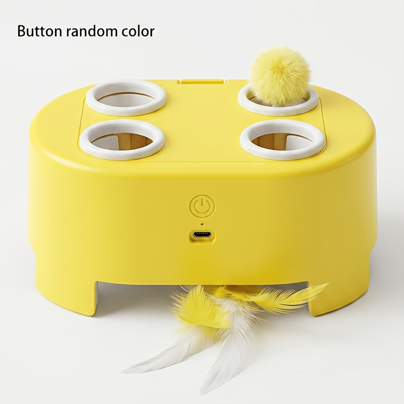 ⏳Time-Limited Special⏰ ✨ Interactive Whack-a-Mole Cat Toy – Multi-Mode, Quiet, Rechargeable