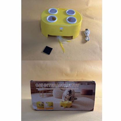 ⏳Time-Limited Special⏰ ✨ Interactive Whack-a-Mole Cat Toy – Multi-Mode, Quiet, Rechargeable