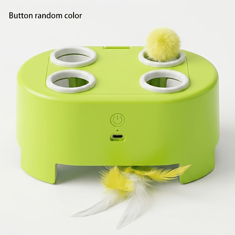⏳Time-Limited Special⏰ ✨ Interactive Whack-a-Mole Cat Toy – Multi-Mode, Quiet, Rechargeable