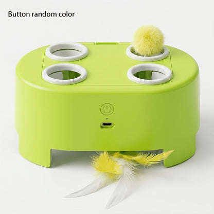 ⏳Time-Limited Special⏰ ✨ Interactive Whack-a-Mole Cat Toy – Multi-Mode, Quiet, Rechargeable