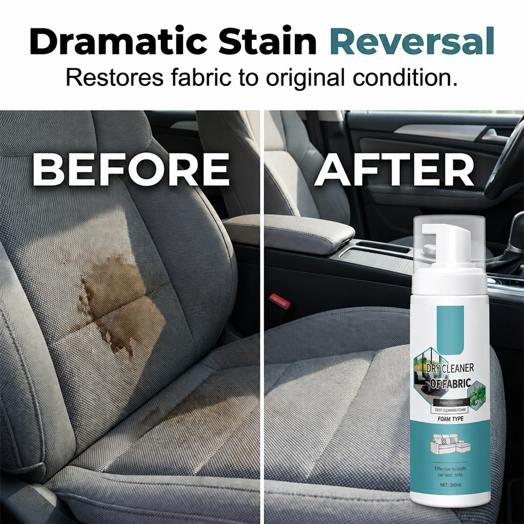 ✨ No-Rinse Fabric Cleaner Foam – Deep Clean & Refresh Sofas, Carpets & Upholstery Without Water