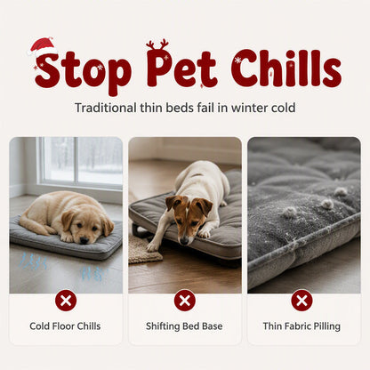 ⏰Christmas Sleigh Pet Bed with Removable Cushion
