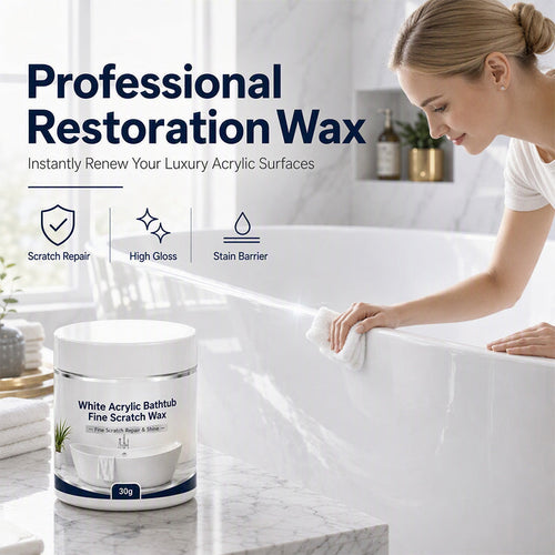 🛁 White Acrylic Bathtub Scratch Repair Wax – Smooth & Restore Fine Surface Scratches ✨