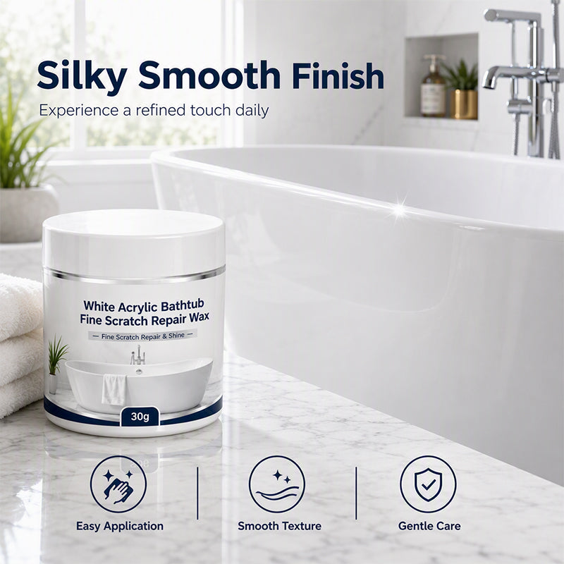 🛁 White Acrylic Bathtub Scratch Repair Wax – Smooth & Restore Fine Surface Scratches ✨