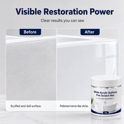 🛁 White Acrylic Bathtub Scratch Repair Wax – Smooth & Restore Fine Surface Scratches ✨