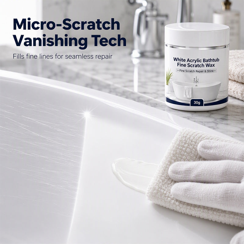 🛁 White Acrylic Bathtub Scratch Repair Wax – Smooth & Restore Fine Surface Scratches ✨