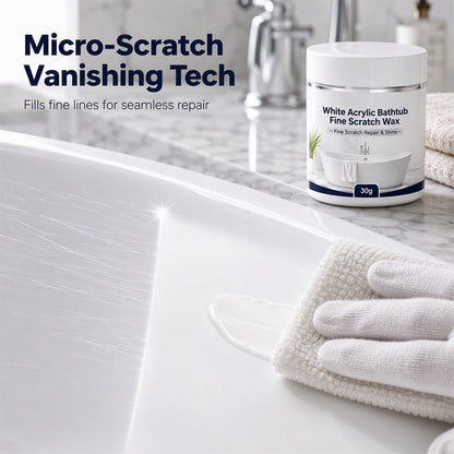 🛁 White Acrylic Bathtub Scratch Repair Wax – Smooth & Restore Fine Surface Scratches ✨