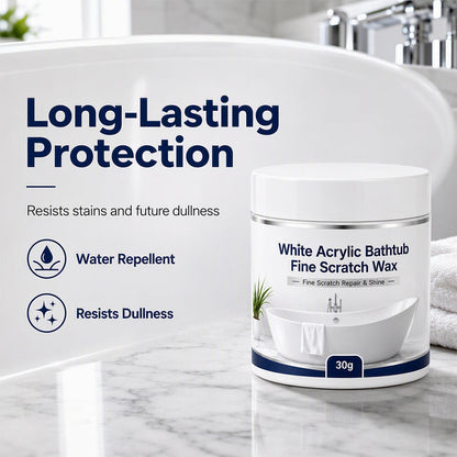 White Acrylic Bathtub Fine Scratch Repair Wax – Quick-Fix Surface Restorer