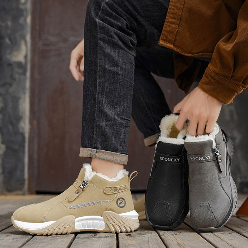 Warm Fleece Winter Snow Boots with Side Zip
