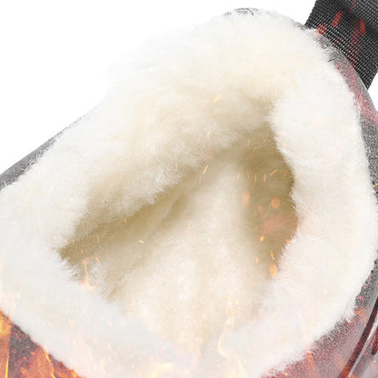 Warm Fleece Winter Snow Boots with Side Zip