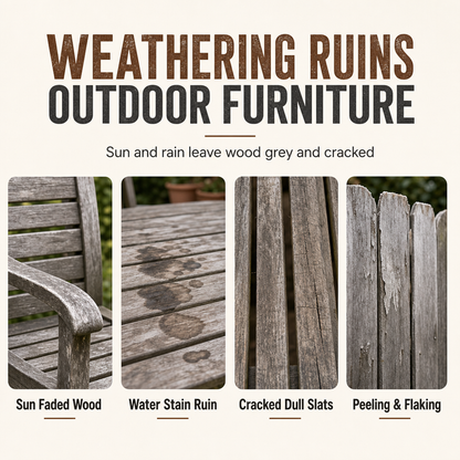 ✨🪑Brown Wood Touch-Up Spray – Refresh Faded Outdoor Furniture & Restore a Rich Wood Look