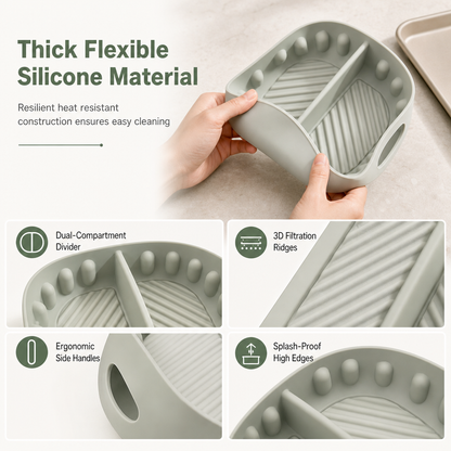 ⭐️Reusable Divided Air Fryer Silicone Liner
