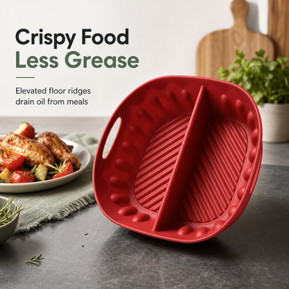 ⭐️Reusable Divided Air Fryer Silicone Liner