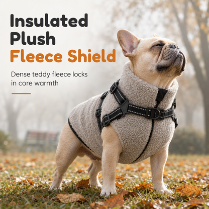 ⏳Time-Limited Special⏰Warm Winter Dog Coat with Reflective Strips and Harness for Small and Medium Dogs🐶❄️