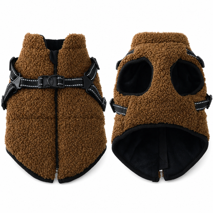 ⏳Time-Limited Special⏰Warm Winter Dog Coat with Reflective Strips and Harness for Small and Medium Dogs🐶❄️