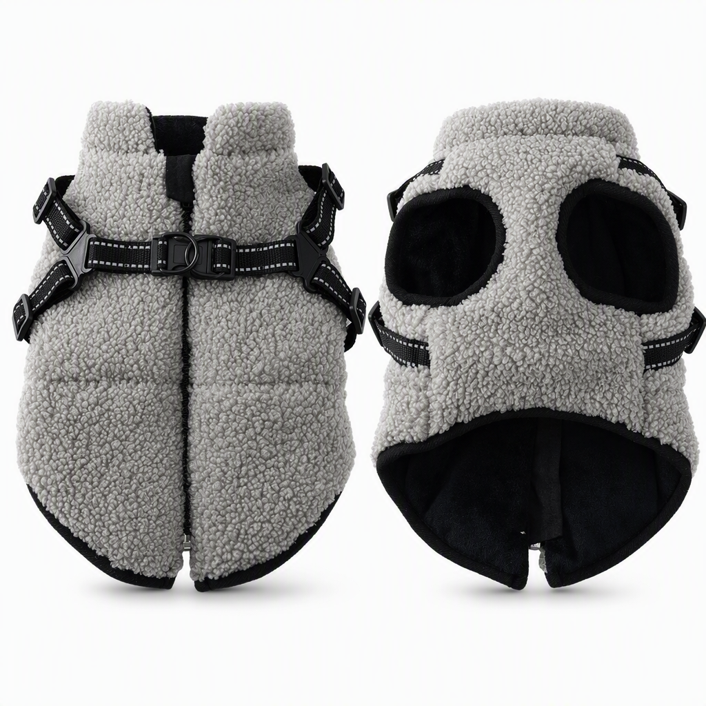 ⏳Time-Limited Special⏰Warm Winter Dog Coat with Reflective Strips and Harness for Small and Medium Dogs🐶❄️