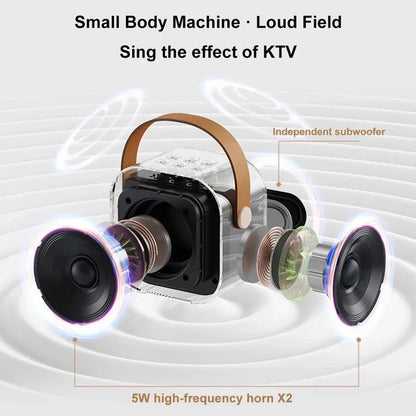 🎤 Mini Karaoke Machine for Kids – Portable Speaker with Wireless Microphones