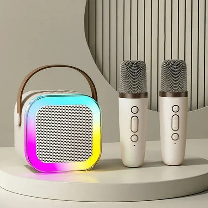 🎤 Mini Karaoke Machine for Kids – Portable Speaker with Wireless Microphones