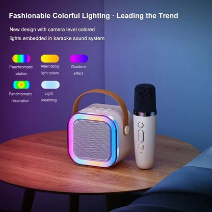 🎤 Mini Karaoke Machine for Kids – Portable Speaker with Wireless Microphones