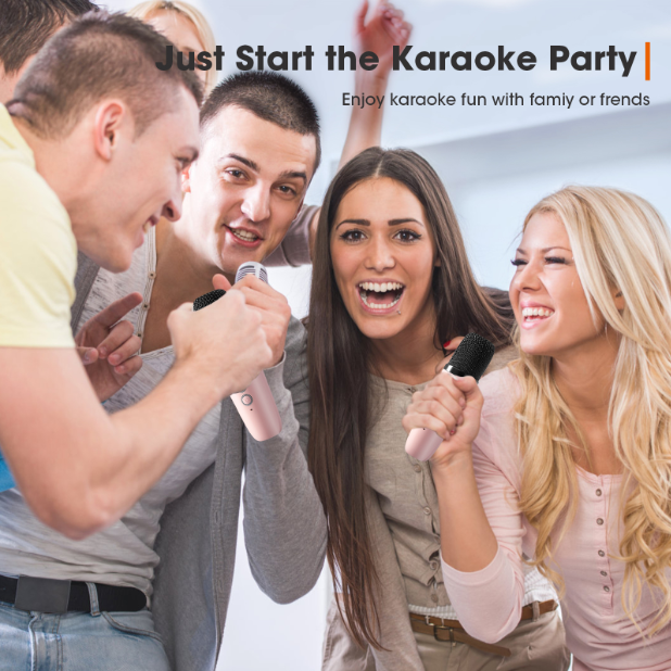 🎤 Mini Karaoke Machine for Kids – Portable Speaker with Wireless Microphones