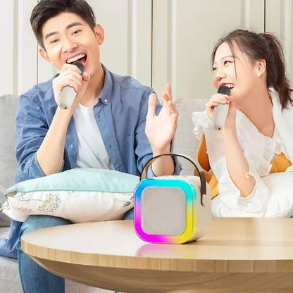 🎤 Mini Karaoke Machine for Kids – Portable Speaker with Wireless Microphones