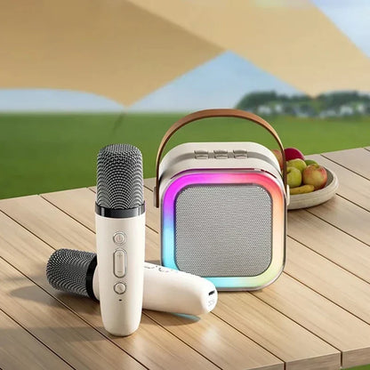🎤 Mini Karaoke Machine for Kids – Portable Speaker with Wireless Microphones