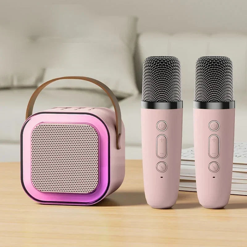🎤 Mini Karaoke Machine for Kids – Portable Speaker with Wireless Microphones